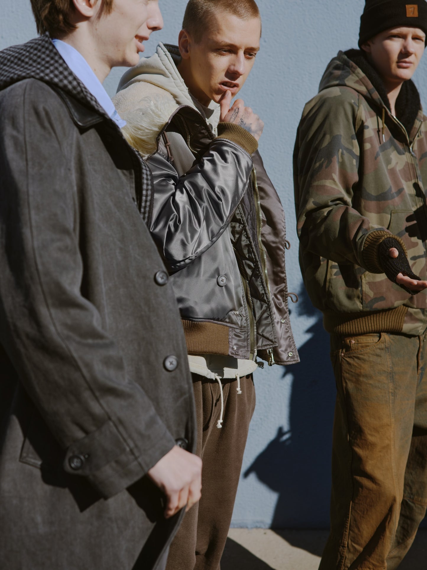 SWITCHING BAGGY DENIM PANTS