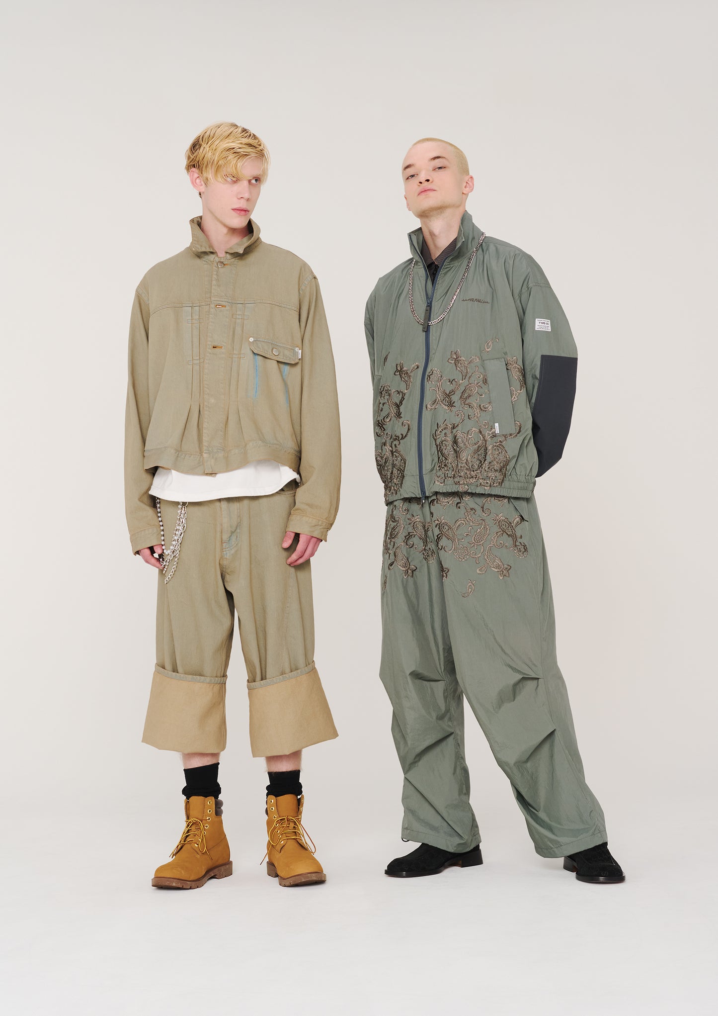 elephant TRIBAL fabrics ON THE WAY DENIM PANTS