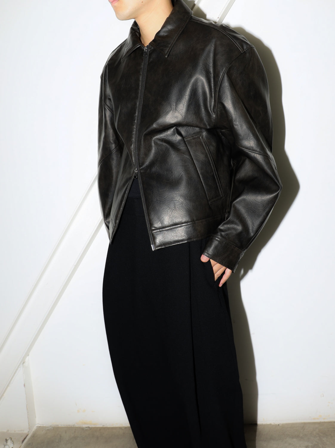 VEGAN LEATHER BLOUSON