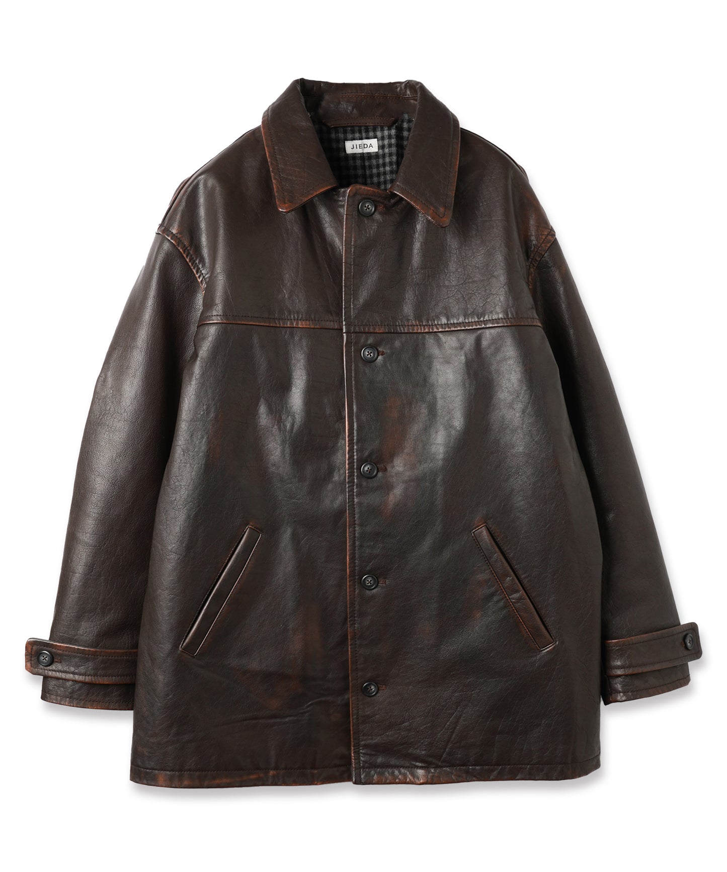 LEATHER CAR COAT