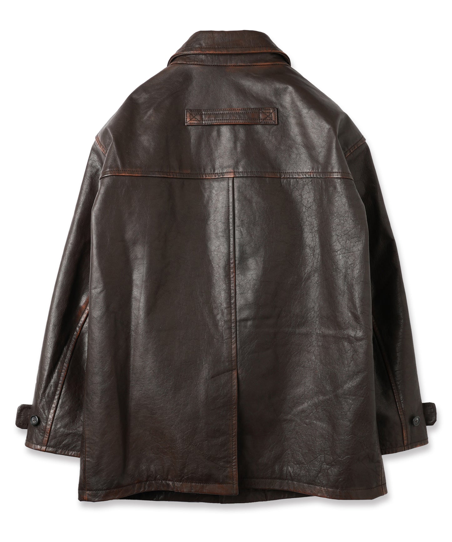 LEATHER CAR COAT