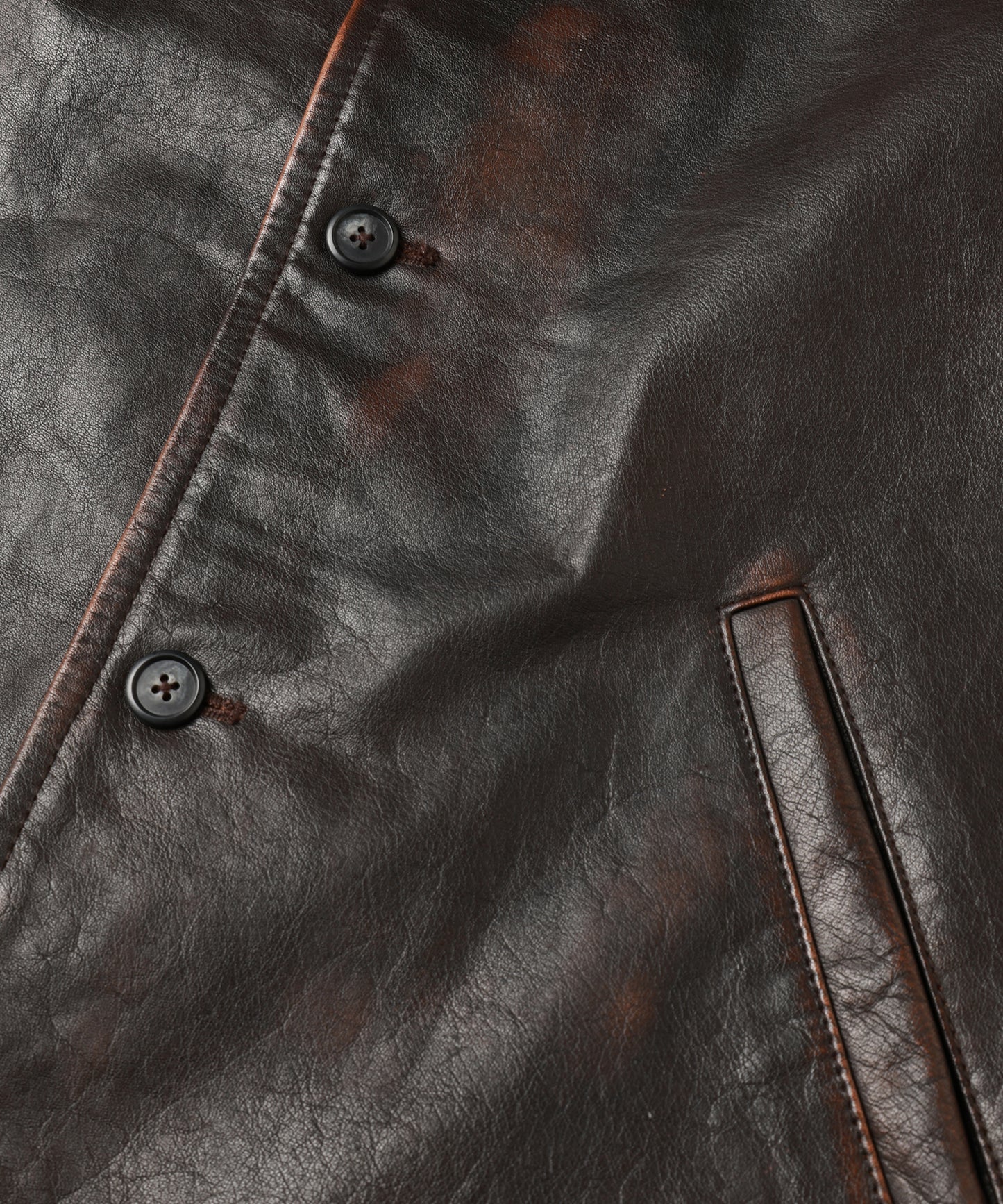LEATHER CAR COAT