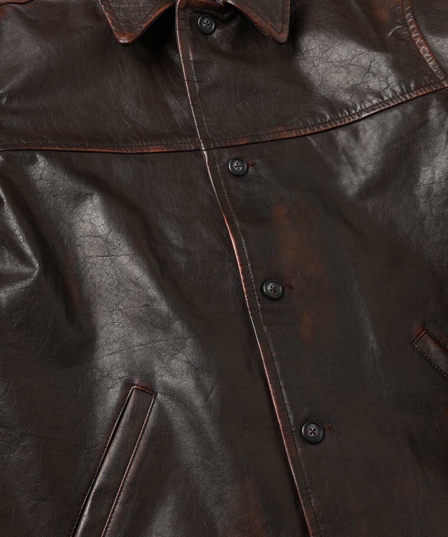 LEATHER CAR COAT