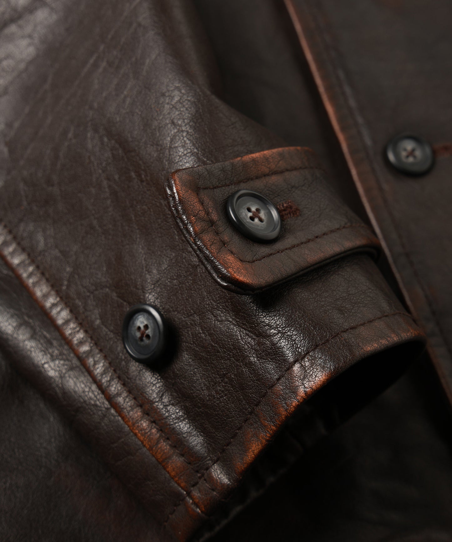 LEATHER CAR COAT