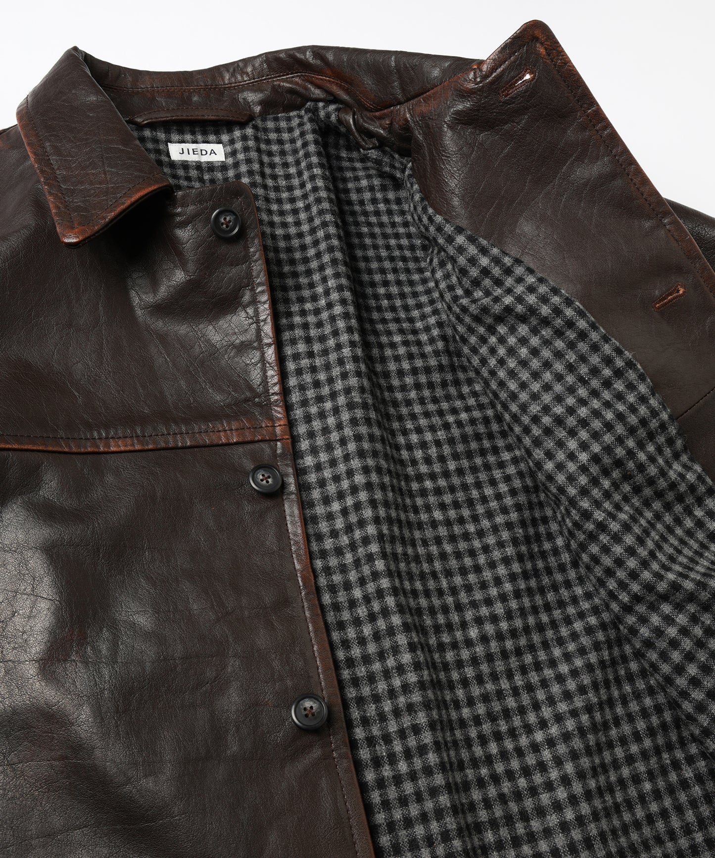 LEATHER CAR COAT