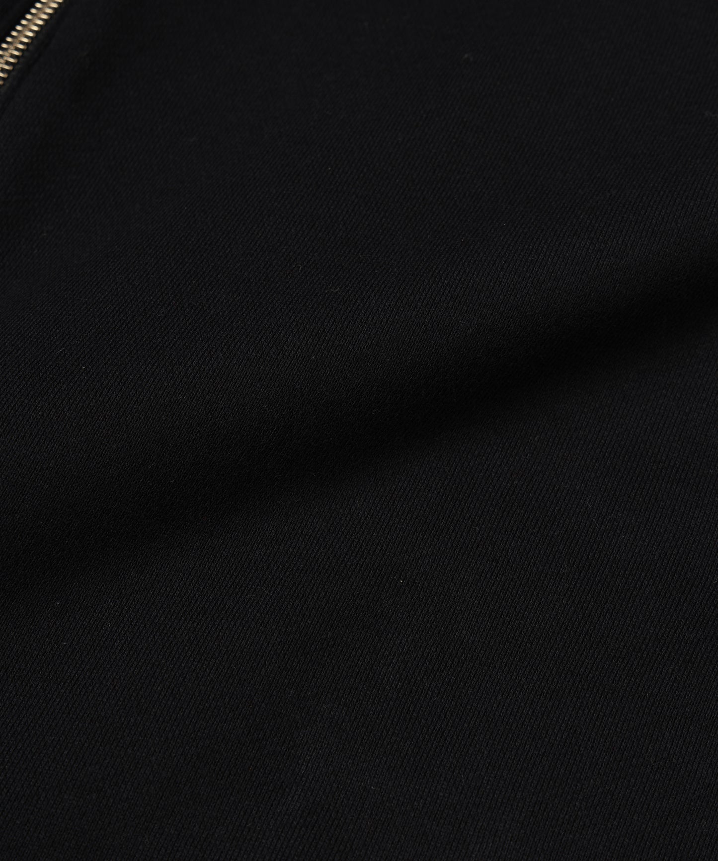 LEATHER COLLAR SWEAT ZIP JACKET