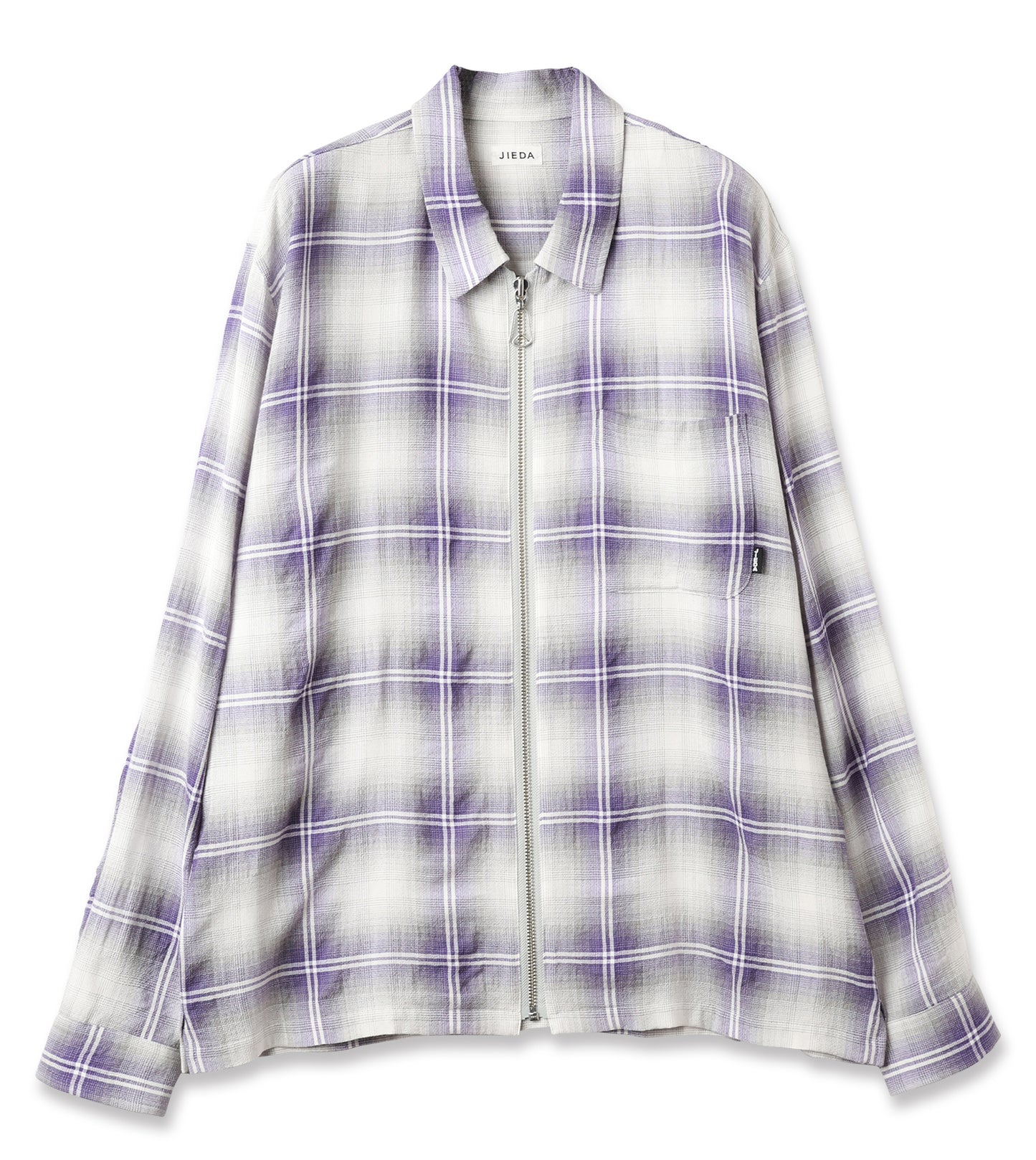 OMBRE CHECK ZIP SHIRT