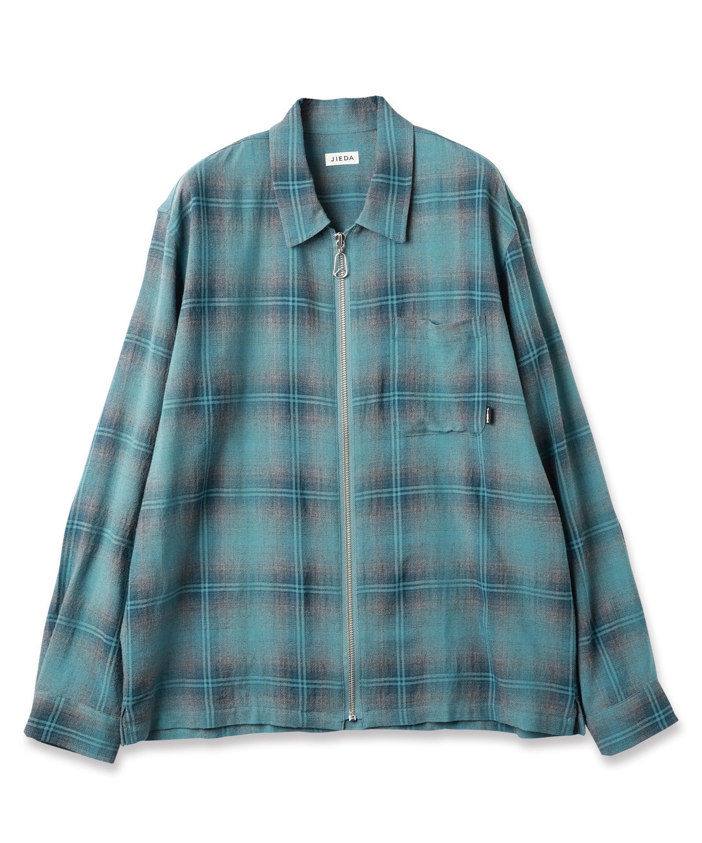 OMBRE CHECK ZIP SHIRT