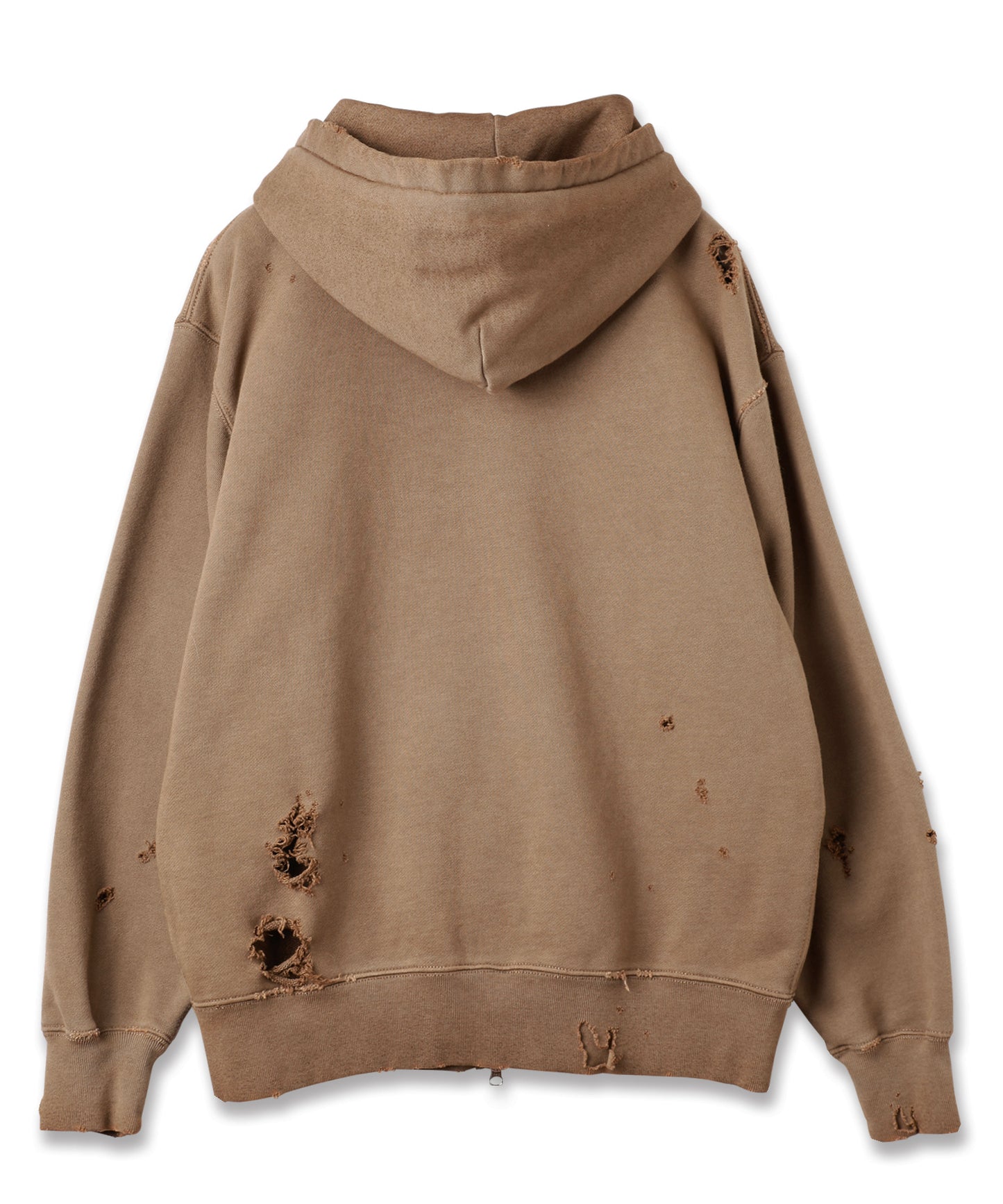 DAMAGE PATCH ZIP HOODIE