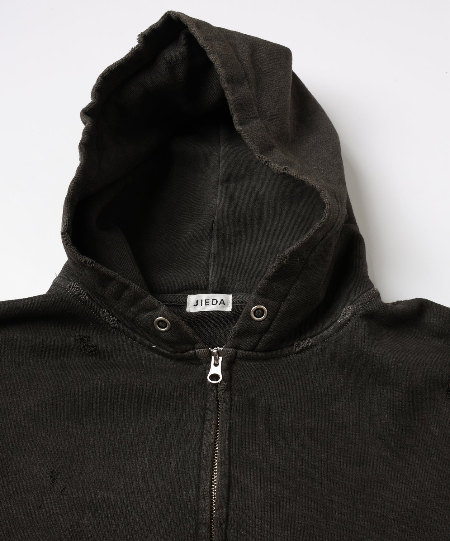 DAMAGE PATCH ZIP HOODIE