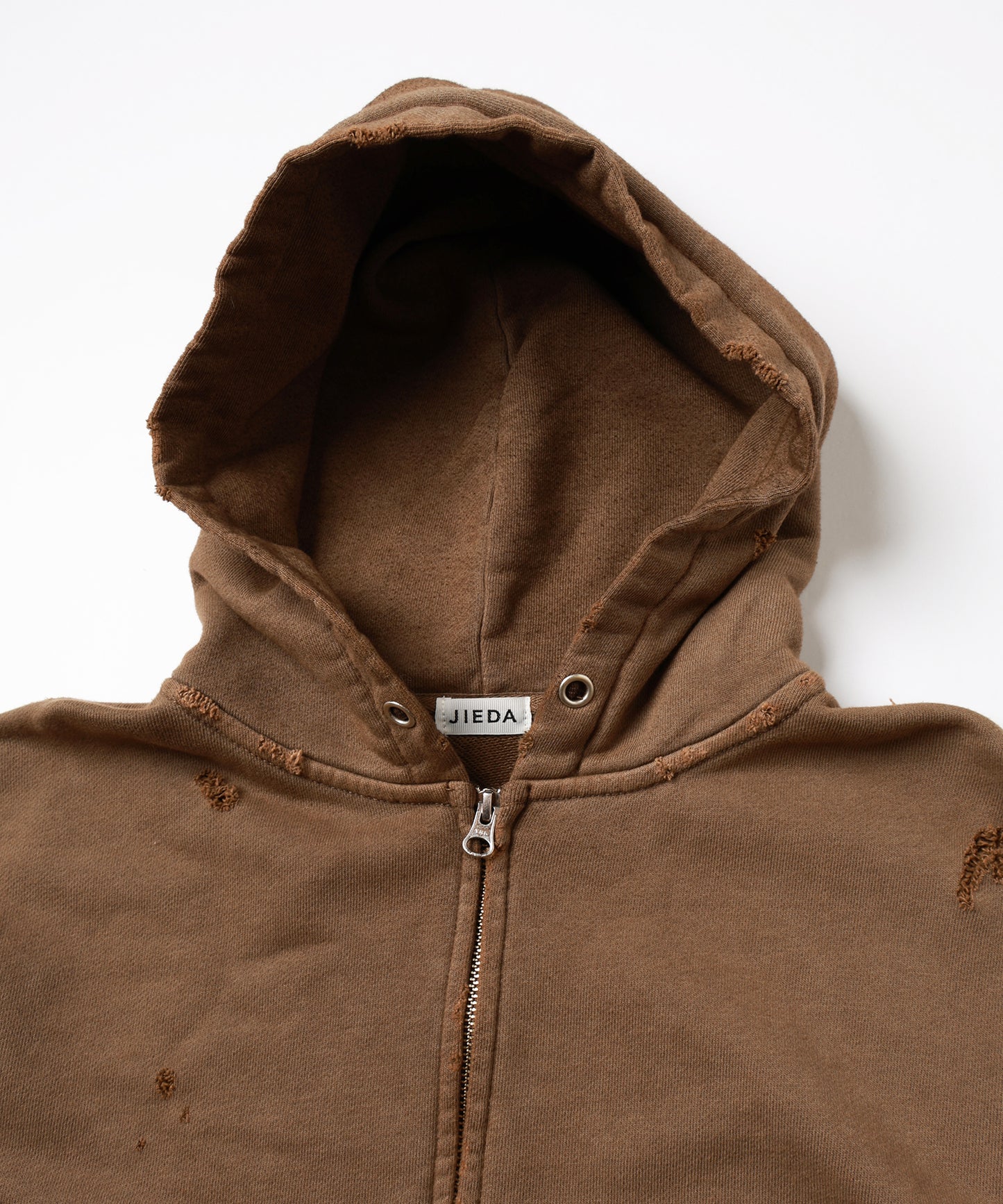 DAMAGE PATCH ZIP HOODIE