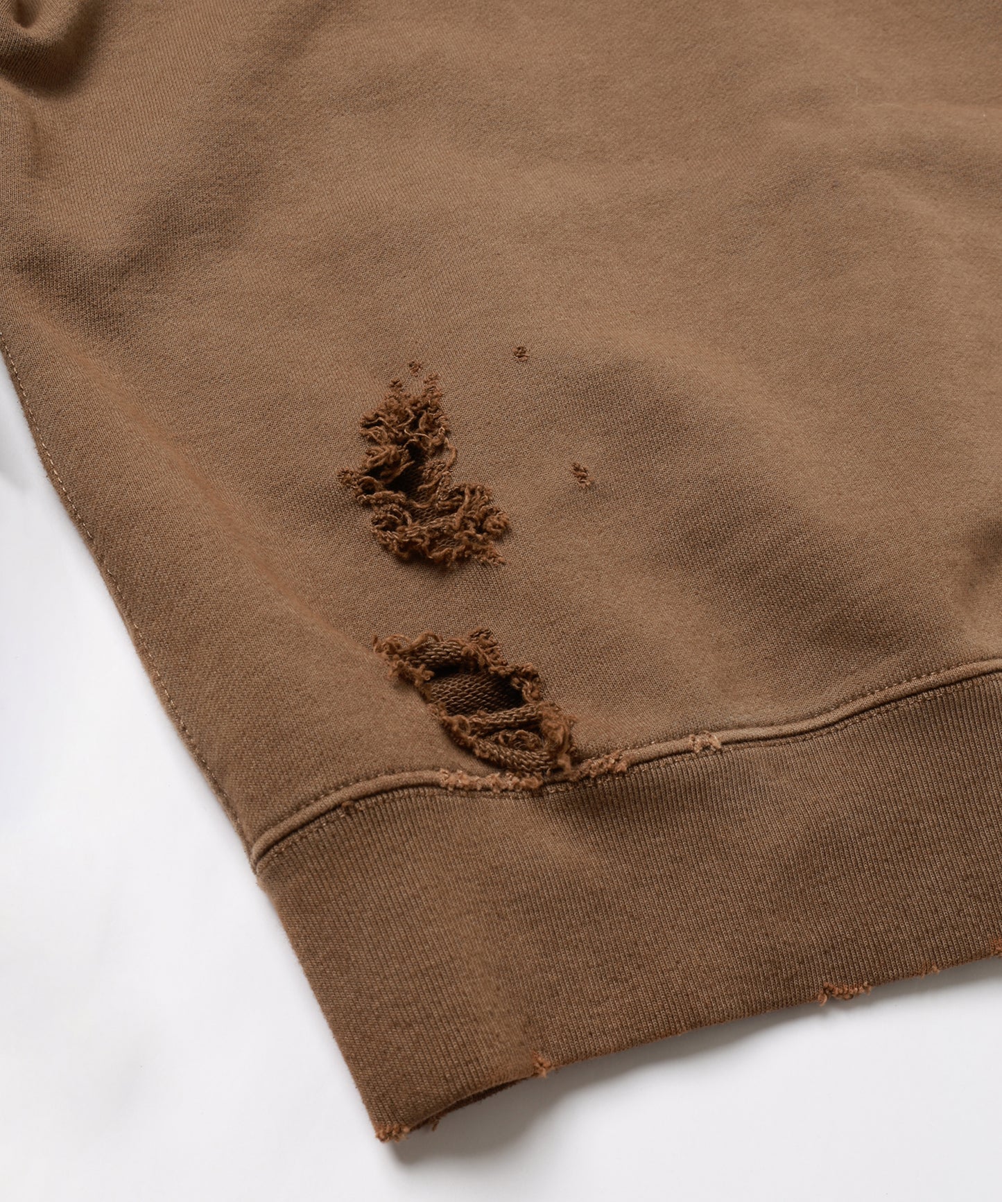 DAMAGE PATCH ZIP HOODIE