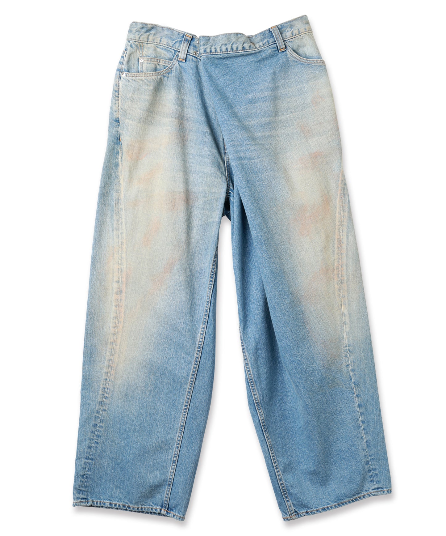 OVER WRAP DENIM PANTS