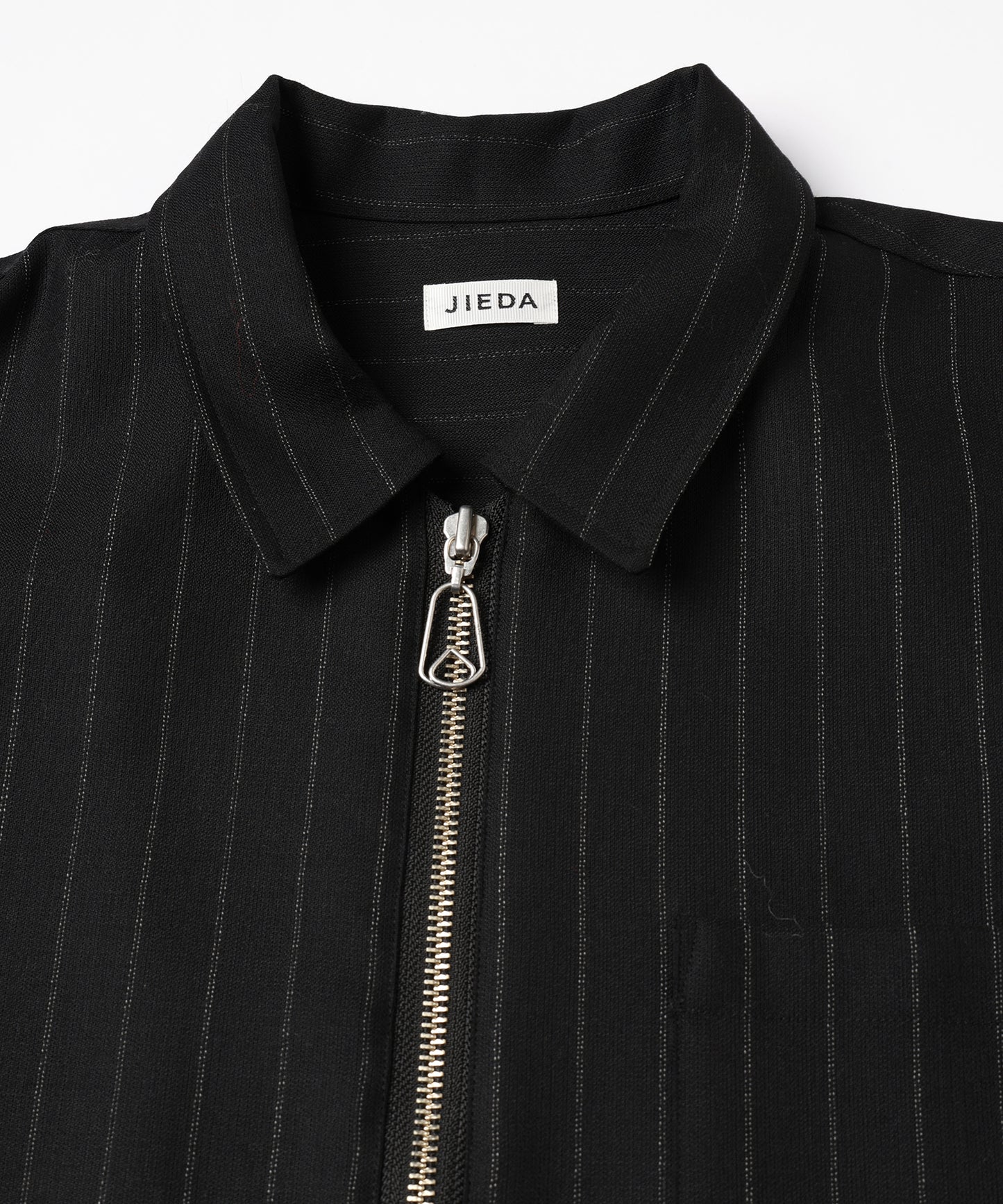 WOOL STRIPE ZIP SHIRT