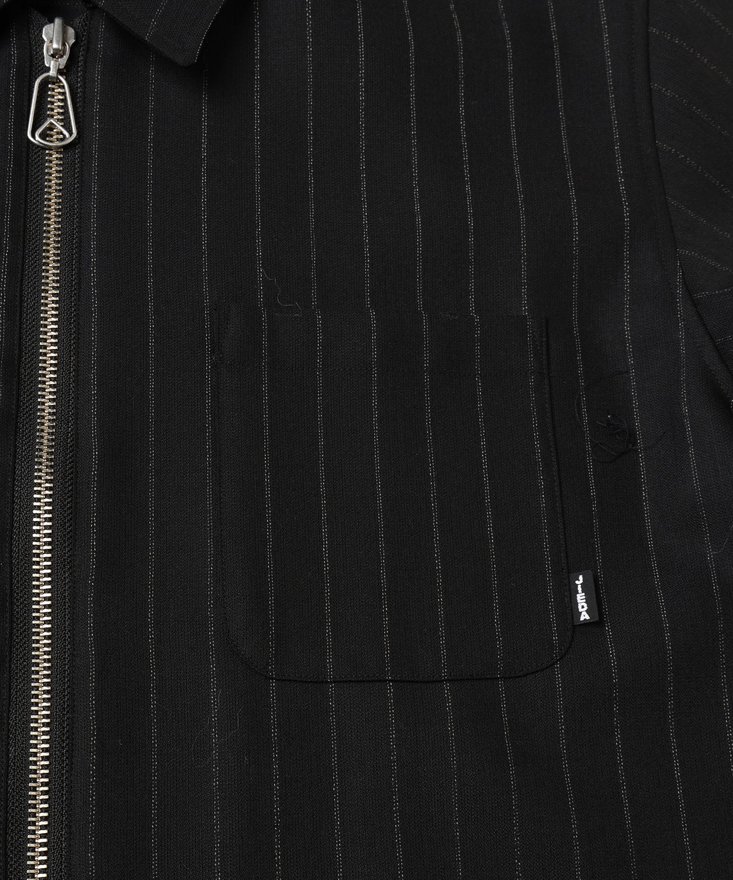 WOOL STRIPE ZIP SHIRT