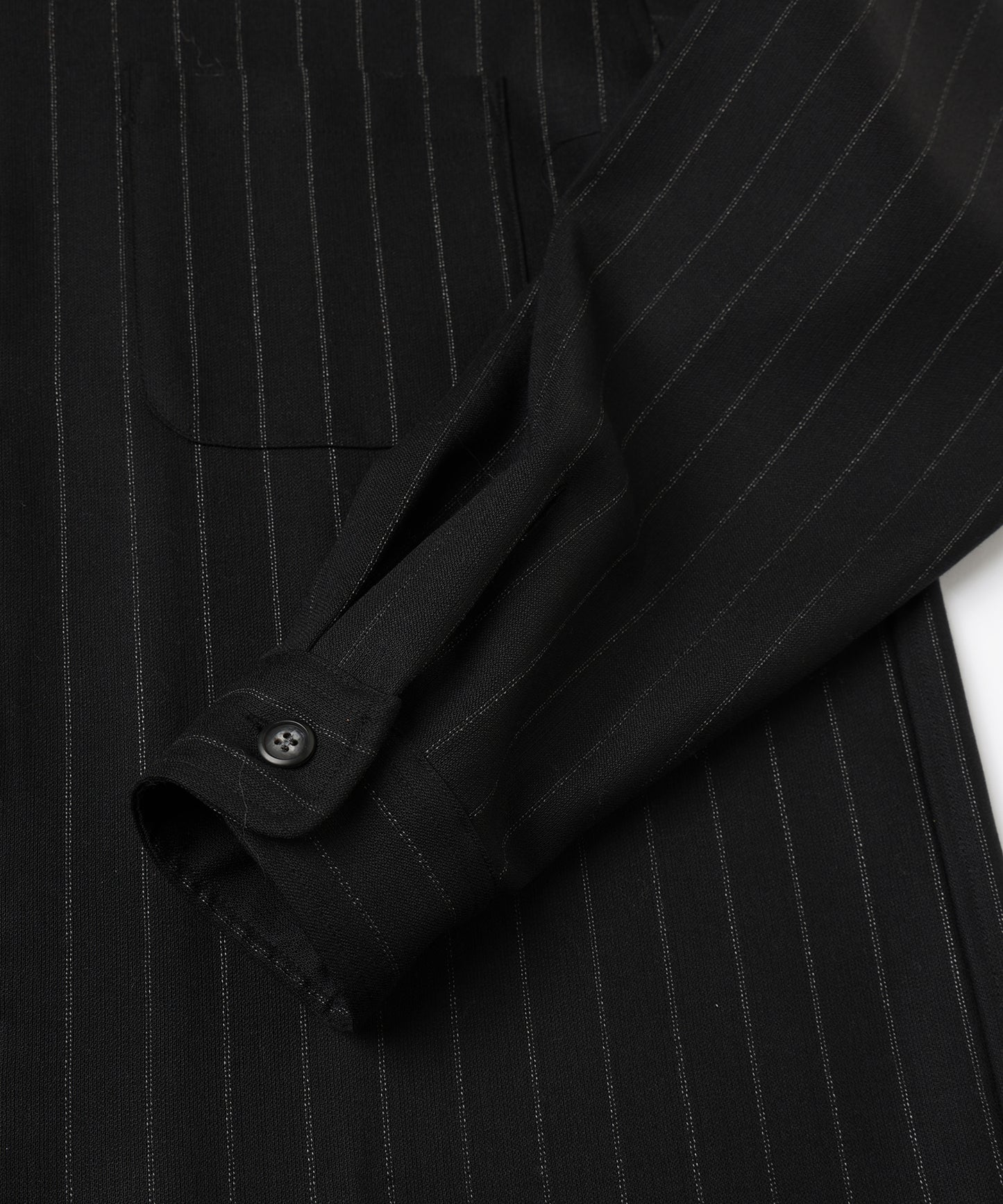 WOOL STRIPE ZIP SHIRT
