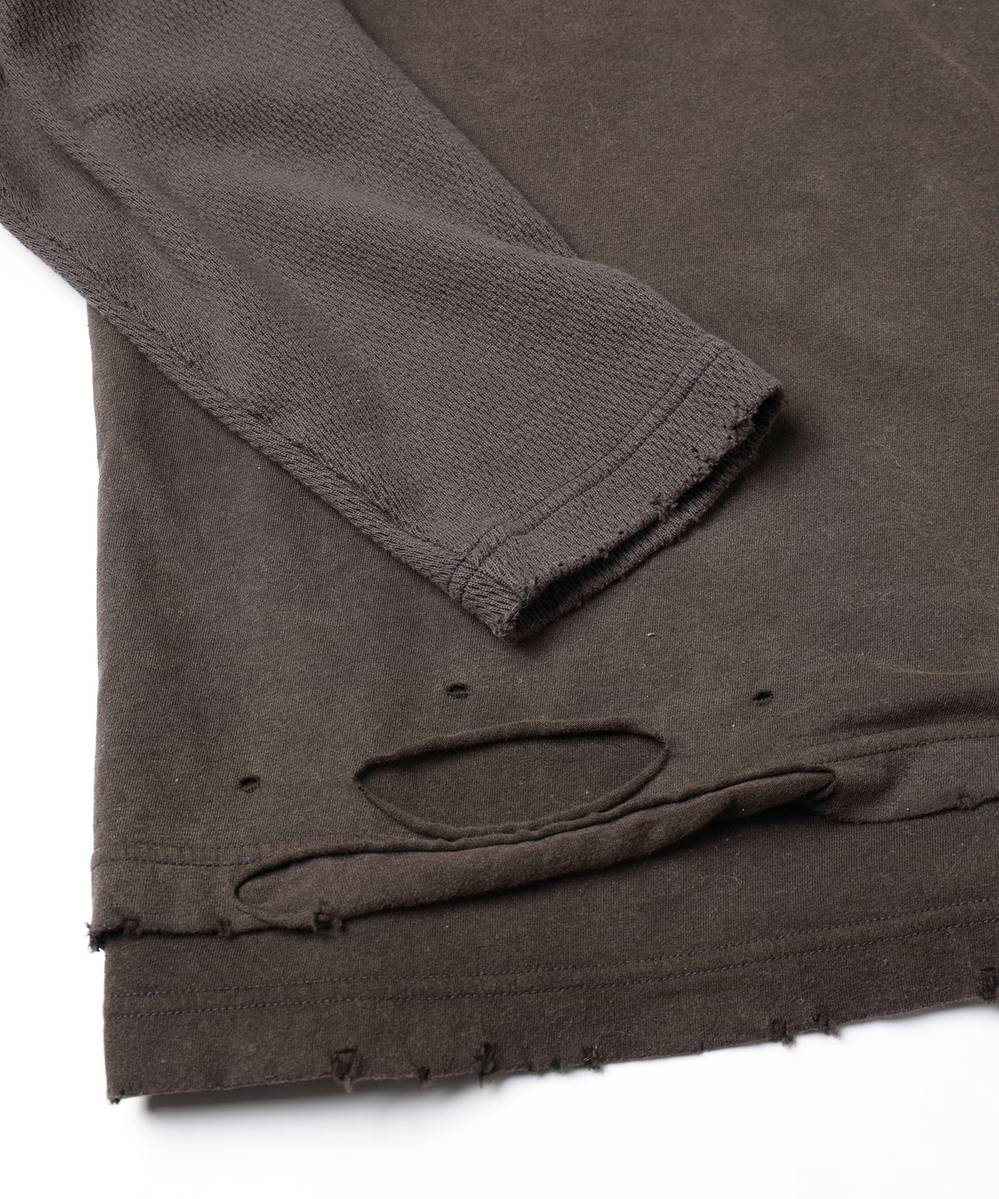 WAFFLE DAMAGE LAYERED L/S