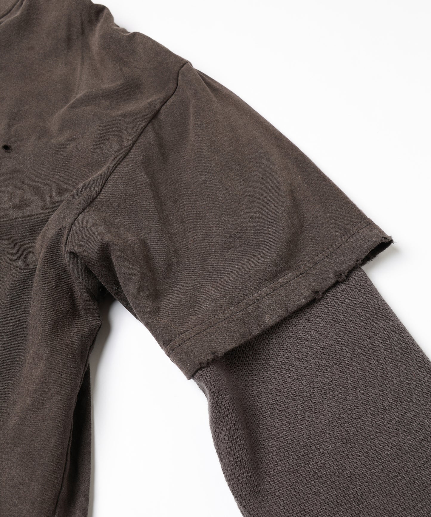 WAFFLE DAMAGE LAYERED L/S