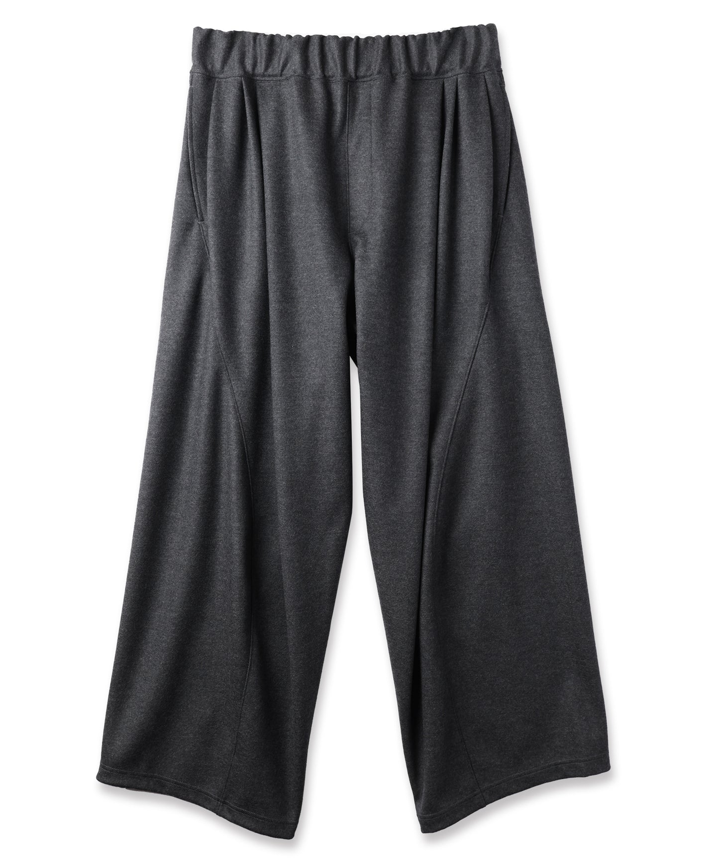 WIDE TUCK WOOL PANTS