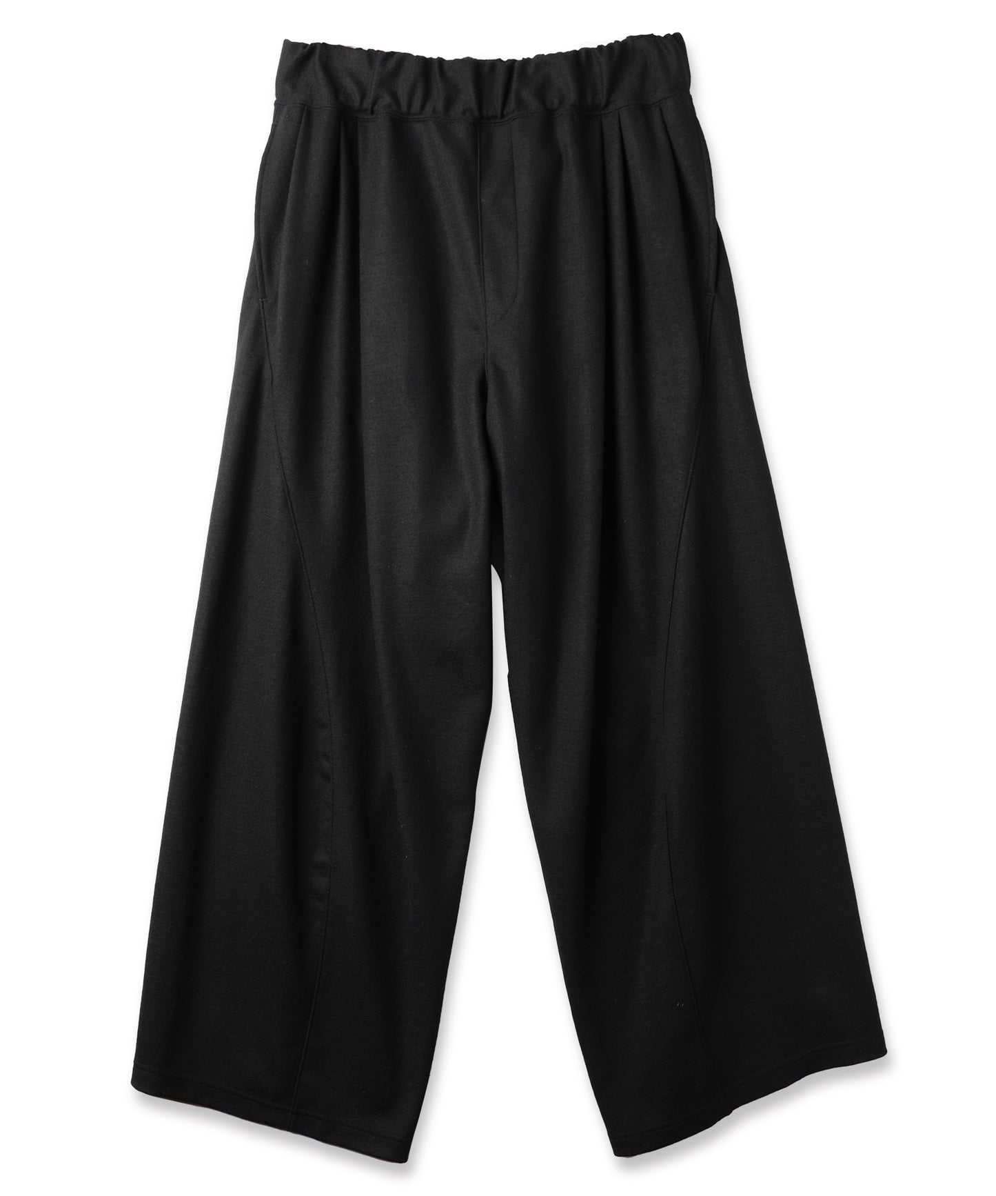 WIDE TUCK WOOL PANTS