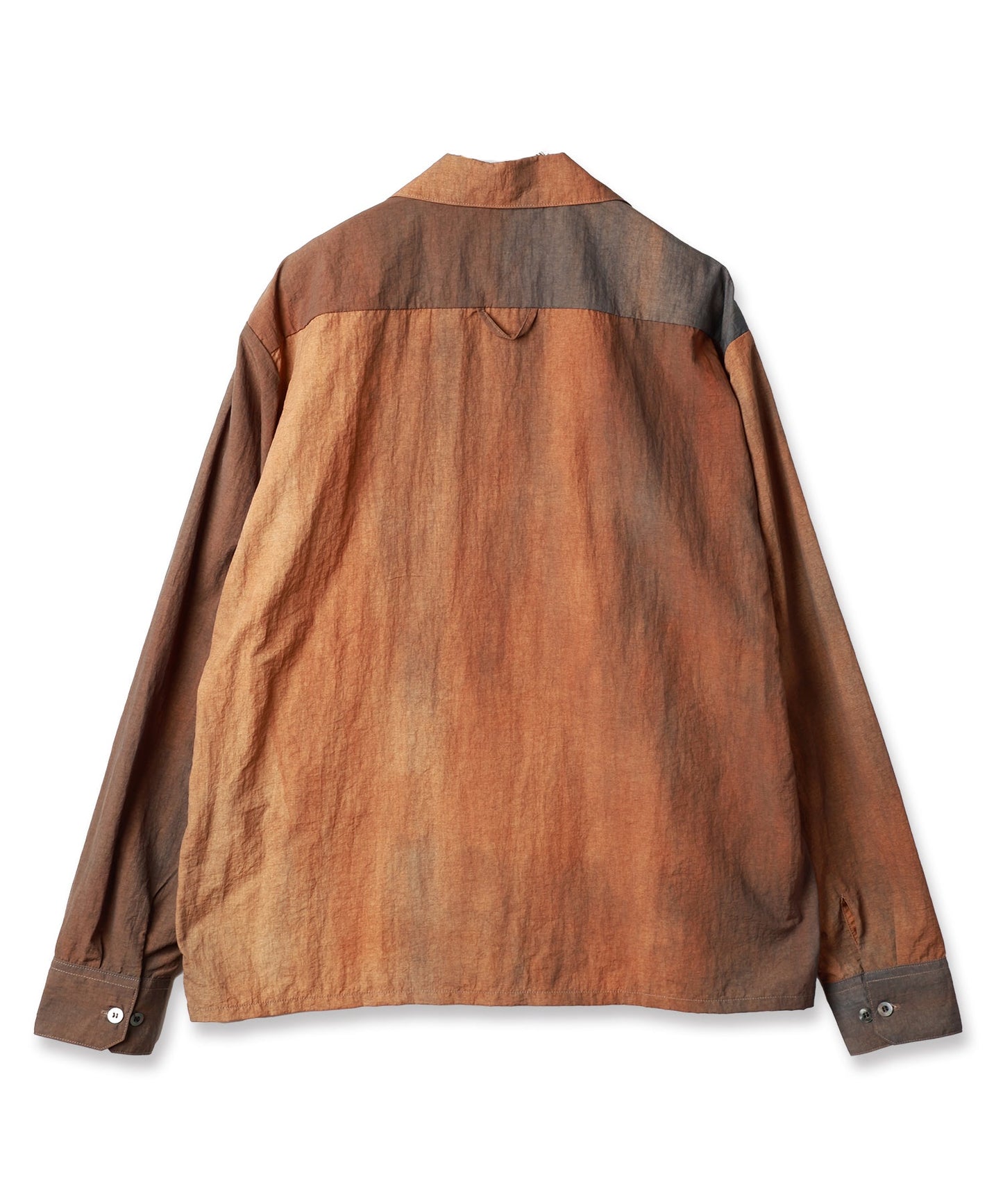 Dyed nylon open collar shirt