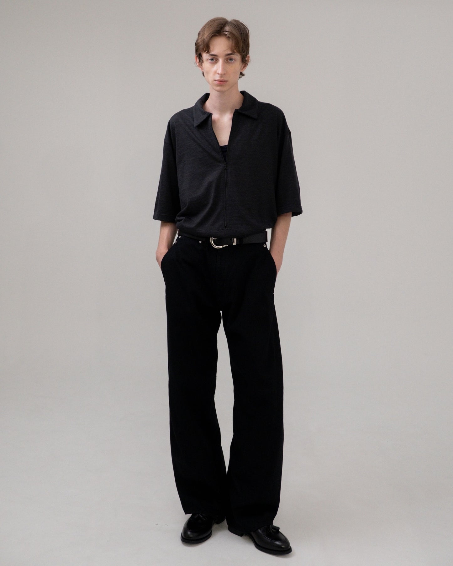 OL SUPER 100 WOOL POLO S/S