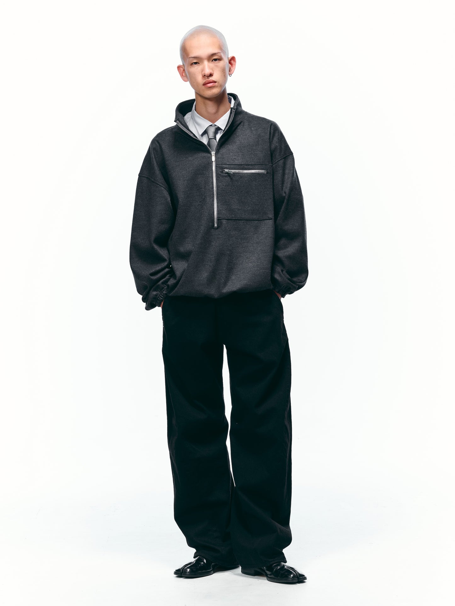 WOOL HALF ZIP
