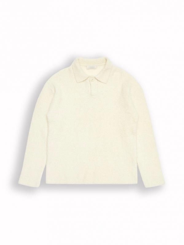 ONE BUTTON COLLAR KNIT