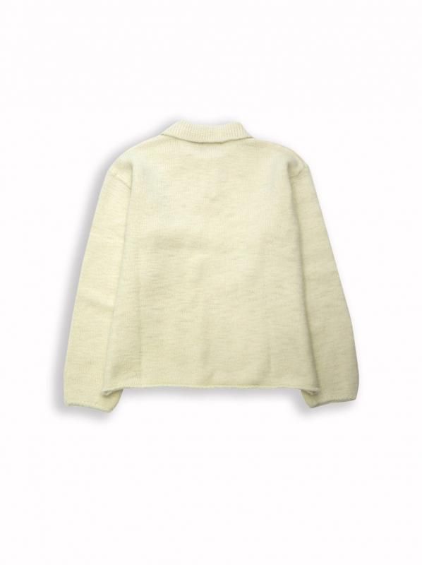 ONE BUTTON COLLAR KNIT