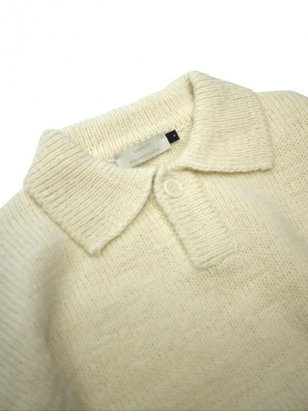 ONE BUTTON COLLAR KNIT