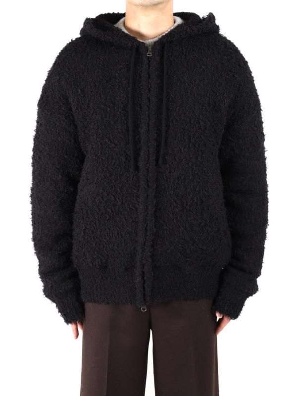 FURRY CARDIGAN ZIP-UP HOODIE
