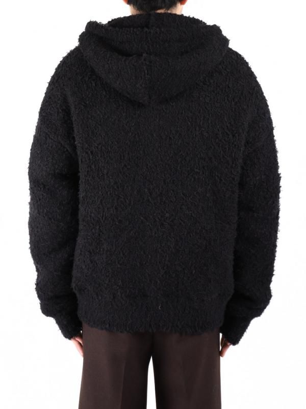 FURRY CARDIGAN ZIP-UP HOODIE