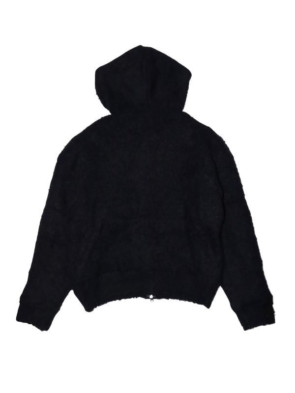 FURRY CARDIGAN ZIP-UP HOODIE