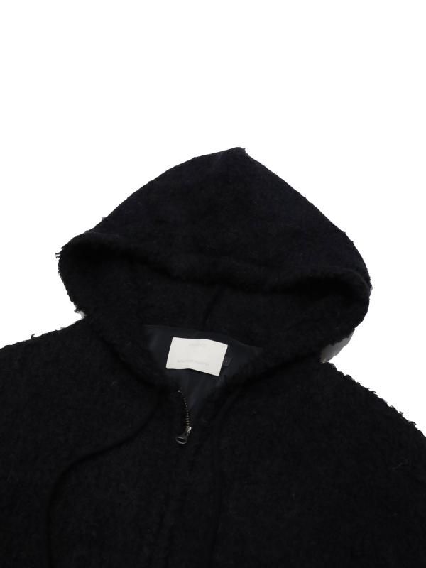 FURRY CARDIGAN ZIP-UP HOODIE
