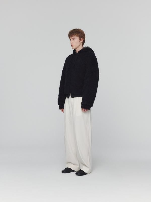 FURRY CARDIGAN ZIP-UP HOODIE
