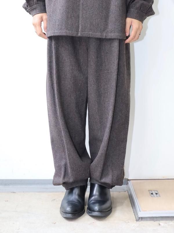 WOOL SHIRRING PANTS