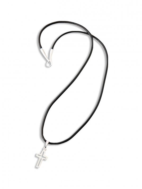 CROSS LEATHER CHOKER