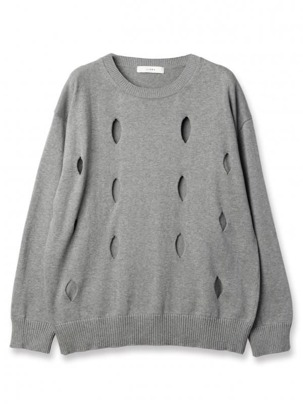 HOLE CREW KNIT