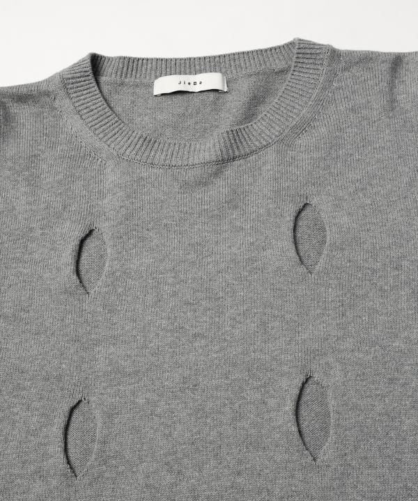 HOLE CREW KNIT