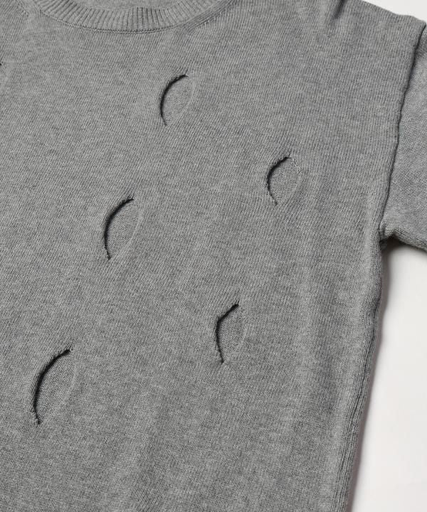 HOLE CREW KNIT