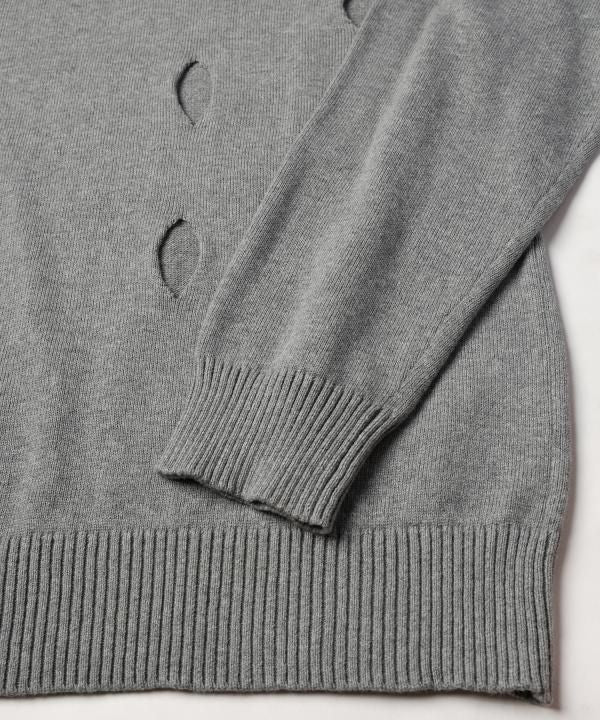 HOLE CREW KNIT