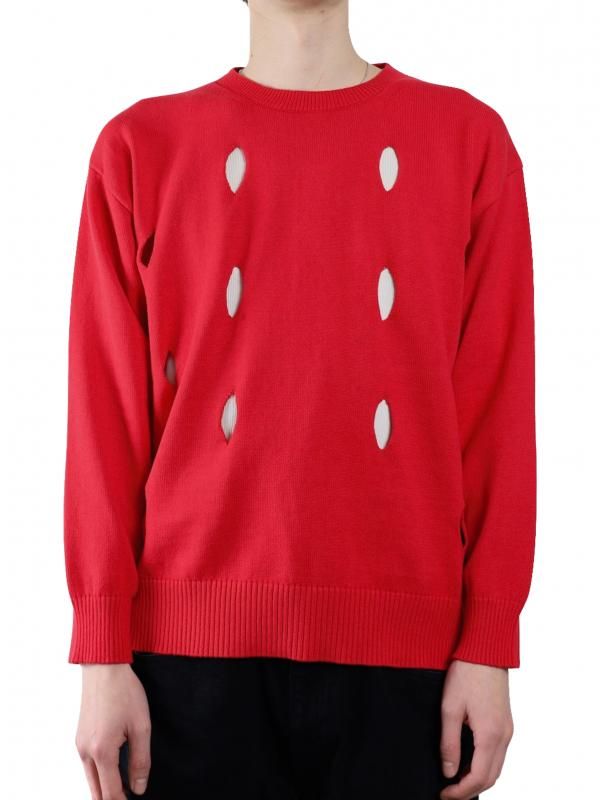 HOLE CREW KNIT