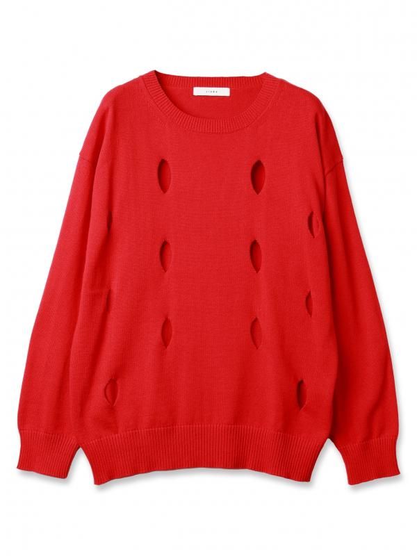 HOLE CREW KNIT