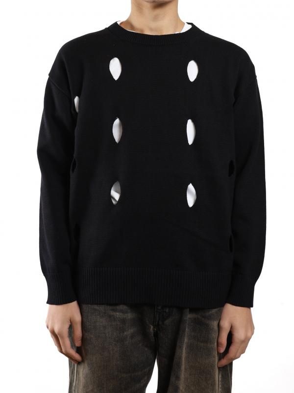 HOLE CREW KNIT