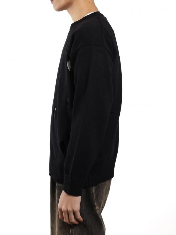 HOLE CREW KNIT