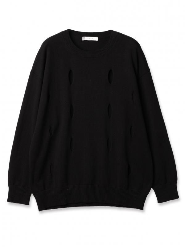 HOLE CREW KNIT