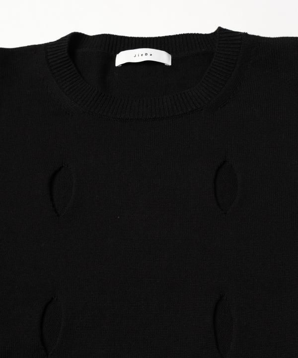 HOLE CREW KNIT