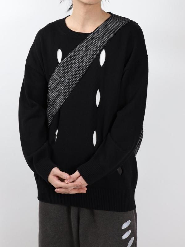 HOLE CREW KNIT