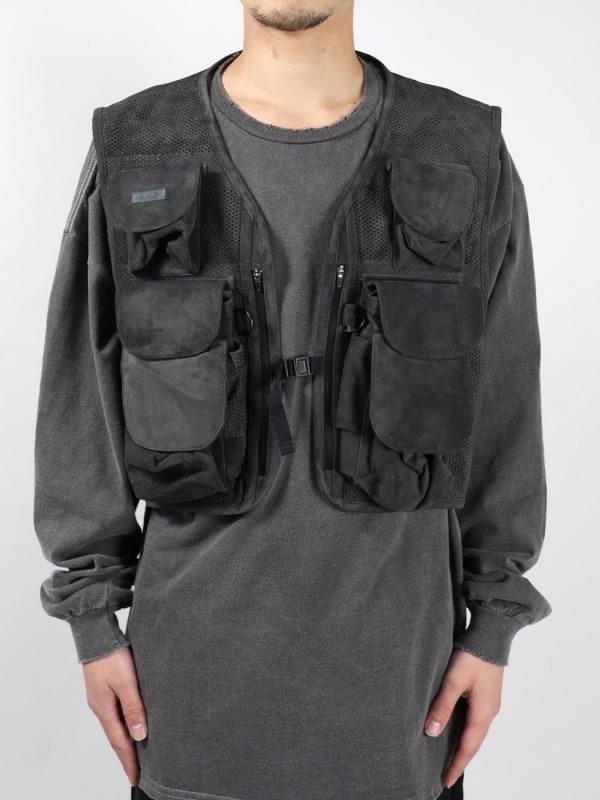 SUEDE MESH VEST