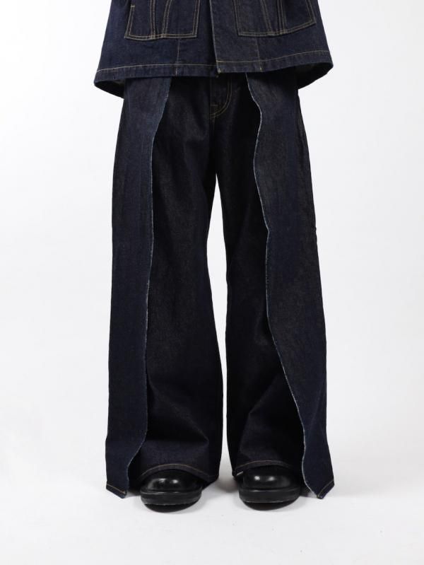 WRAP DENIM PANTS